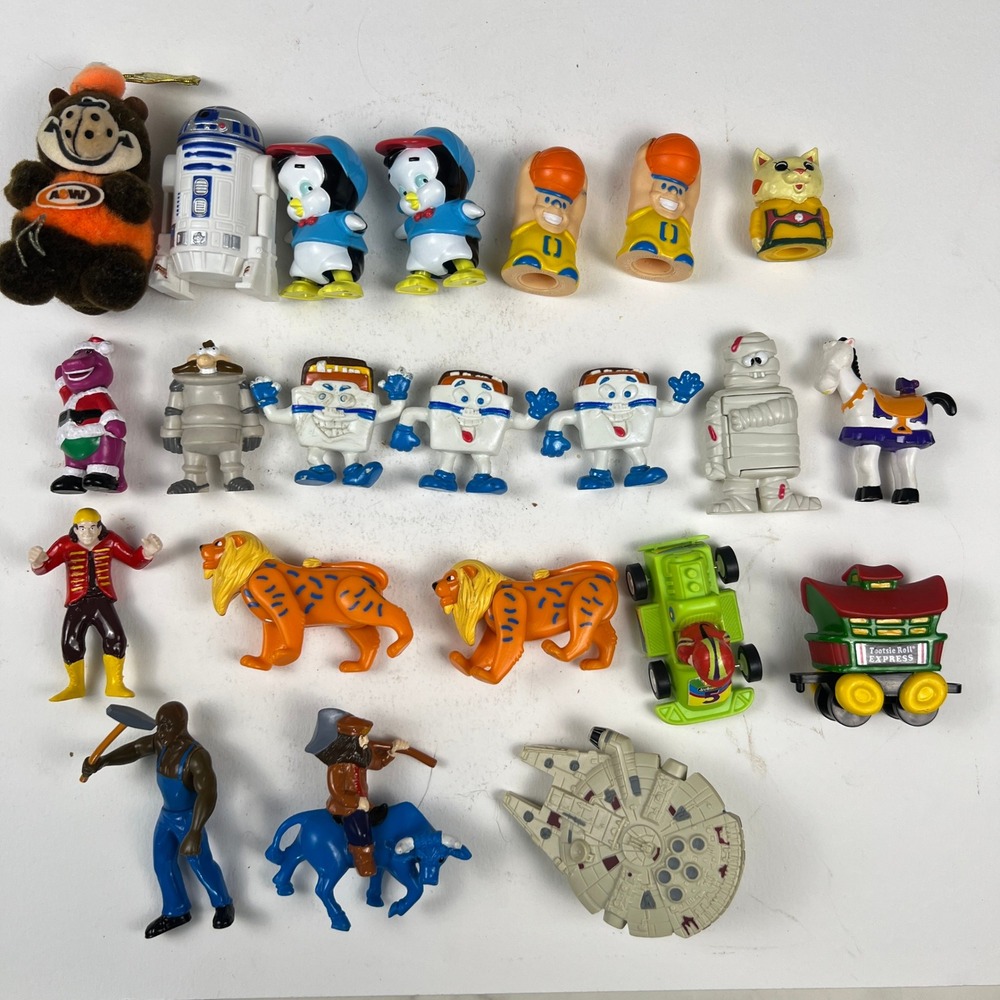 Mixed Fast Food Toy Lot Kids Multicolor Vintage 90s Arbys Star Wars Barney A&W
